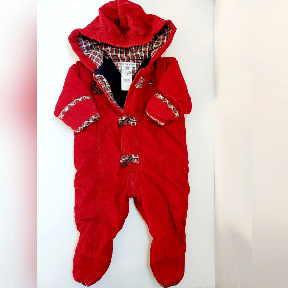 Y2k Micro‎ Corduroy Winter Bunting Snowsuit Outerwear Infant Tommy Hilfiger Ski